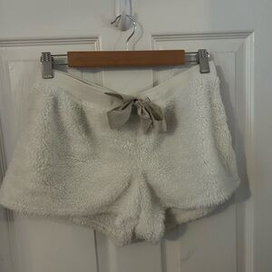 Fuzzy pajama shorts